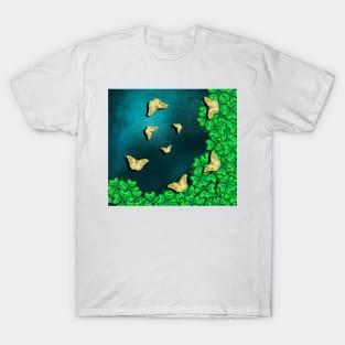 clover and butterflies T-Shirt